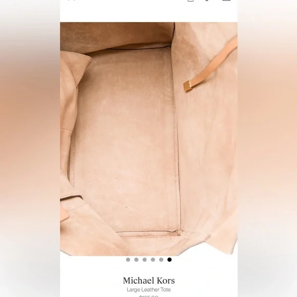 Michael Kors Camel Leather Tote - Picture 6 of 12
